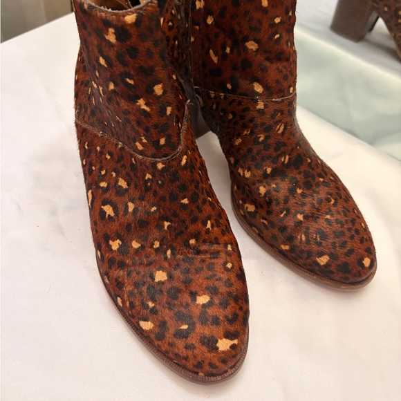 Madewell Shoes - Madewell Leopard-Print Ankle Booties - Brown/Tan